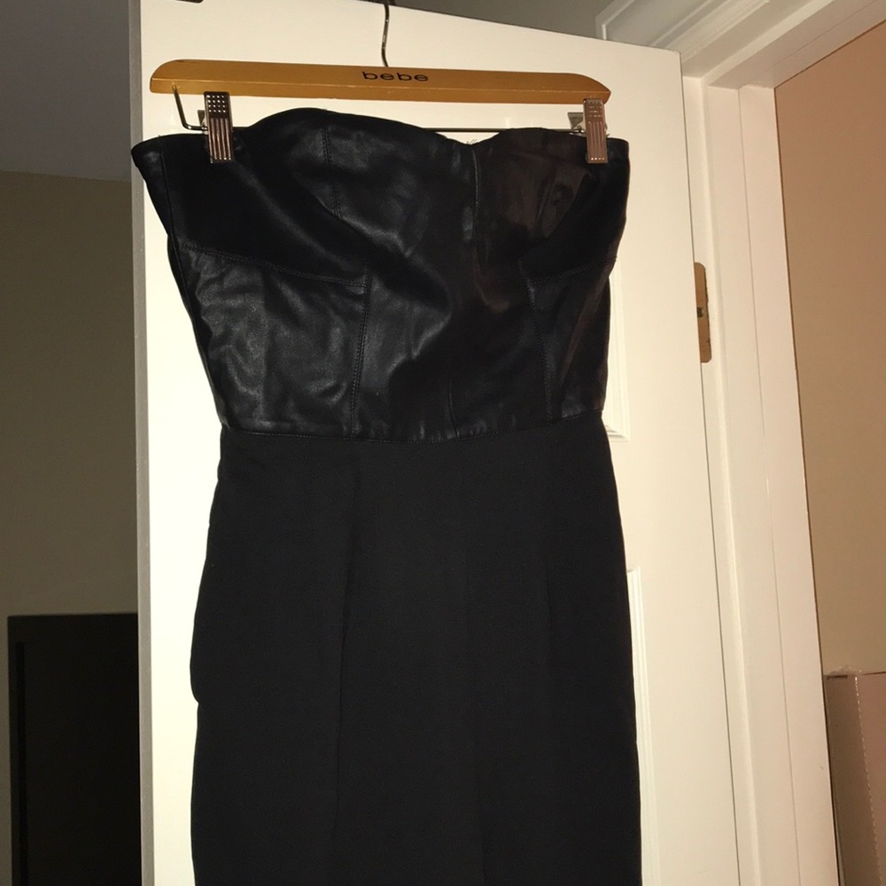 Leather top pants suit